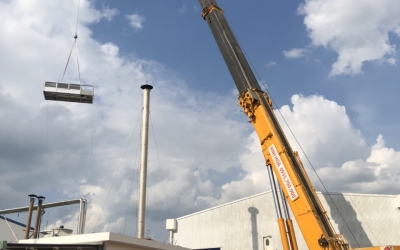 Cẩu dàn lạnh cho nhà máy Kido, kcn tây bắc, củ chi - Xe 400 Tấn 