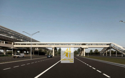 Cty ANH Hòa Lắp đặt dầm cầu bộ hành đầu tiên của metro số 1, Bến Thành - Suối Tiên